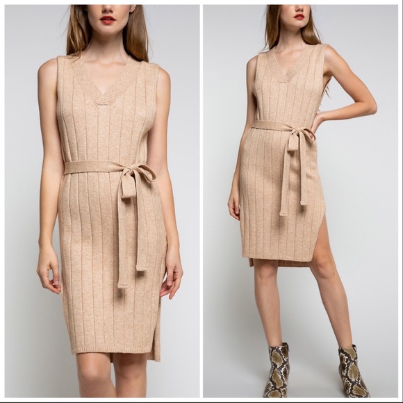 POL Champagne High Slit Dress - Picture 6 of 9